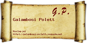 Galambosi Polett névjegykártya